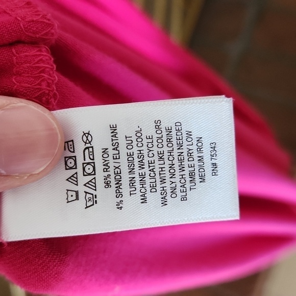 TABITHA Webb Womens Maxi Dress. Size Small Hot Pink High Low Spaghetti Strap - Picture 9 of 12